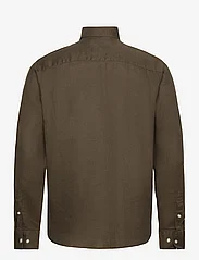 Bruun & Stengade - BS Taishi Casual Modern Fit Shirt - pellavakauluspaidat - army - 1