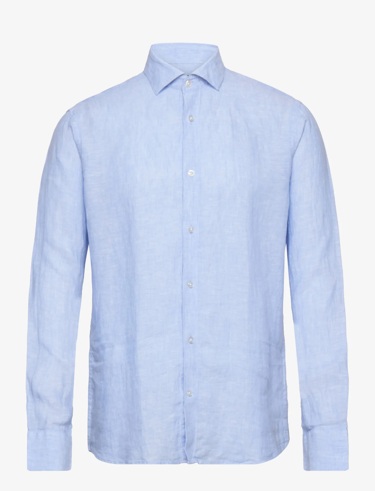 Bruun & Stengade - BS Taishi Casual Modern Fit Shirt - pellavakauluspaidat - light blue - 0