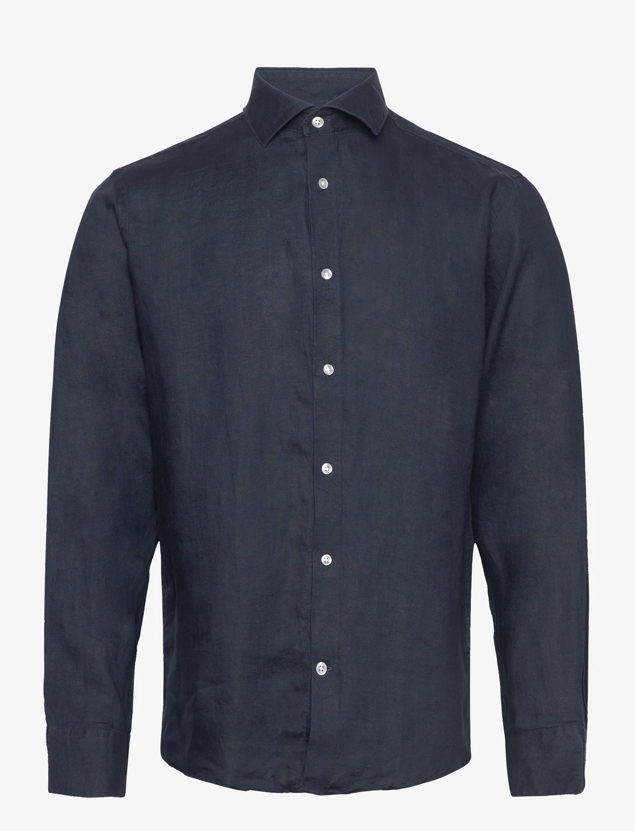 Bruun & Stengade - BS Taishi Casual Modern Fit Shirt - hørskjorter - navy - 0