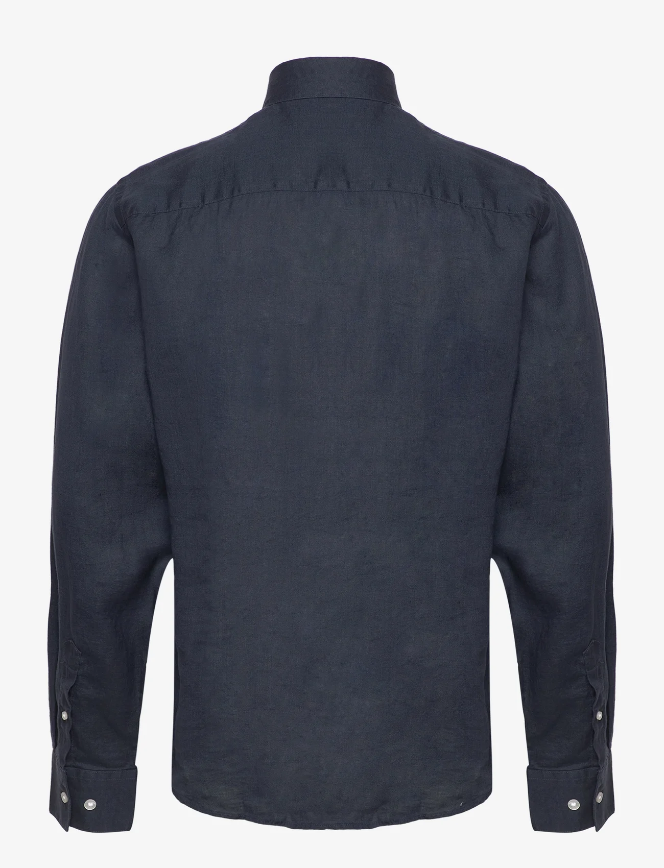 Bruun & Stengade - BS Taishi Casual Modern Fit Shirt - pellavakauluspaidat - navy - 1