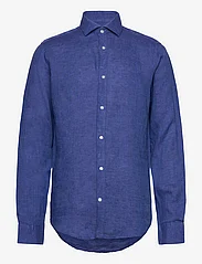 Bruun & Stengade - BS Bilbao Casual Modern Fit Shirt - pellavakauluspaidat - blue - 0