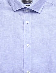 Bruun & Stengade - BS Bilbao Casual Modern Fit Shirt - pellavakauluspaidat - light blue - 2