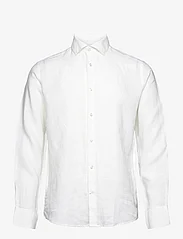 Bruun & Stengade - BS Bilbao Casual Modern Fit Shirt - pellavakauluspaidat - white - 0