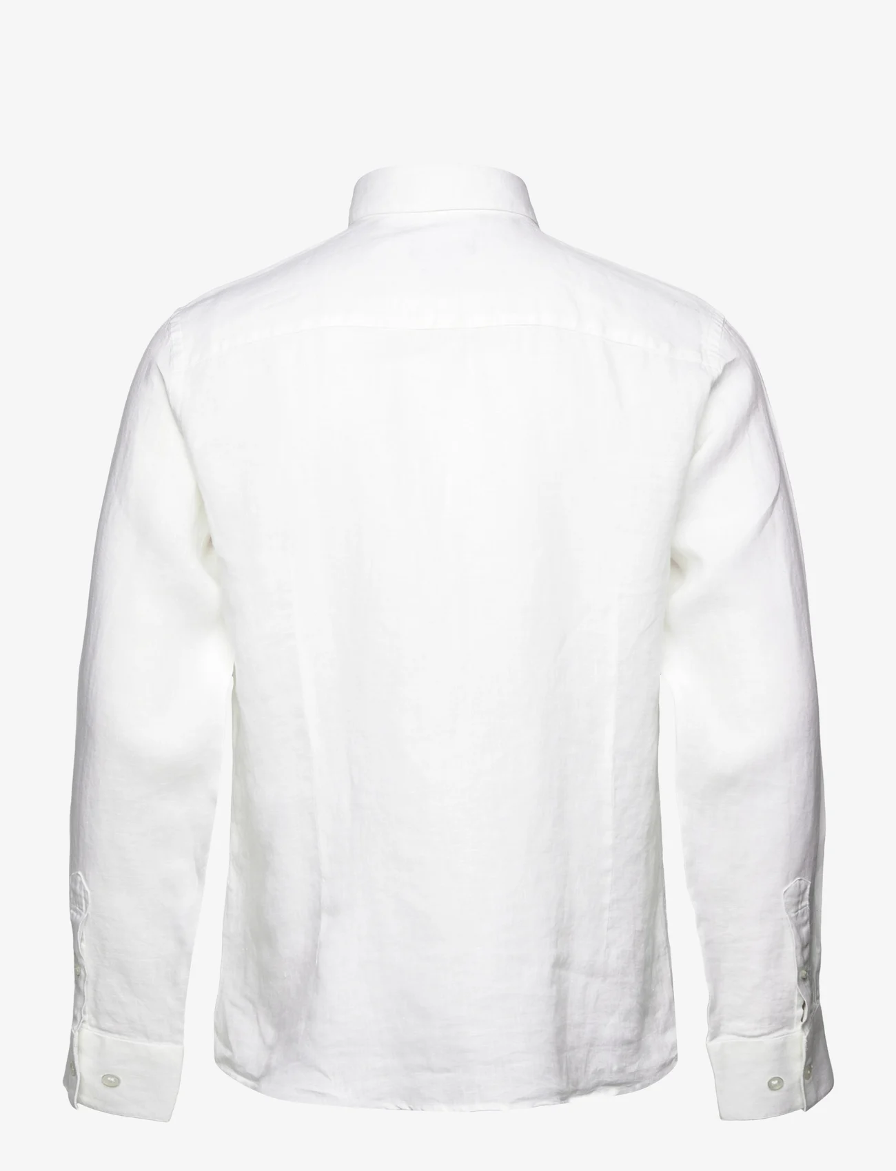 Bruun & Stengade - BS Bilbao Casual Modern Fit Shirt - pellavakauluspaidat - white - 1