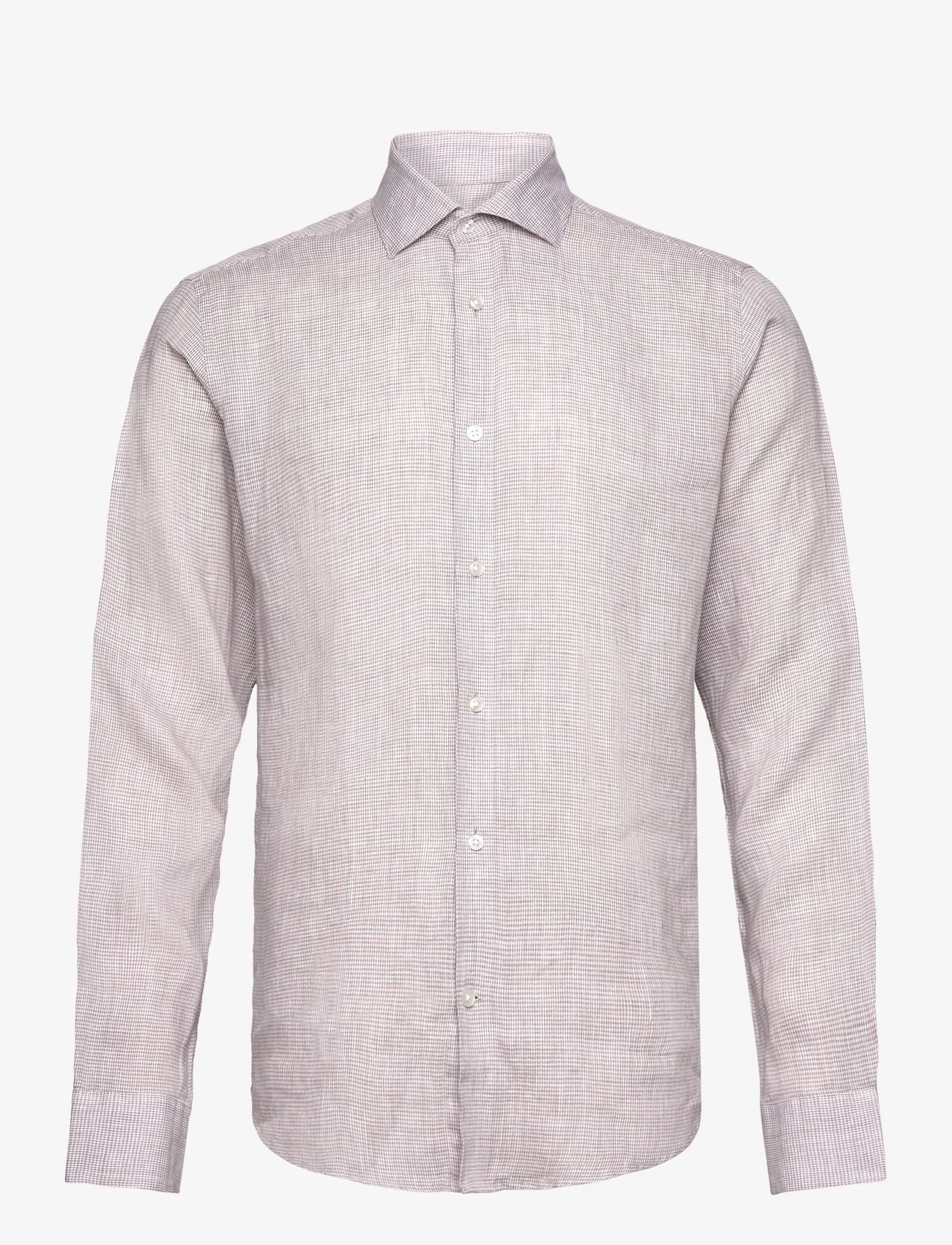 Bruun & Stengade - BS Toledo Casual Modern Fit Shirt - pellavakauluspaidat - clay - 0