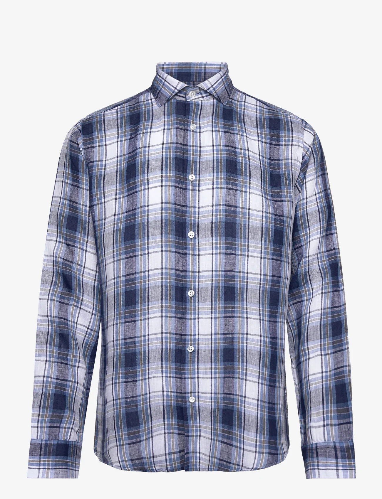 Bruun & Stengade - BS Leganés Casual Modern Fit Shirt - linasest riidest särgid - blue - 0