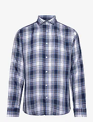 Bruun & Stengade - BS Leganés Casual Modern Fit Shirt - pellavakauluspaidat - blue - 0