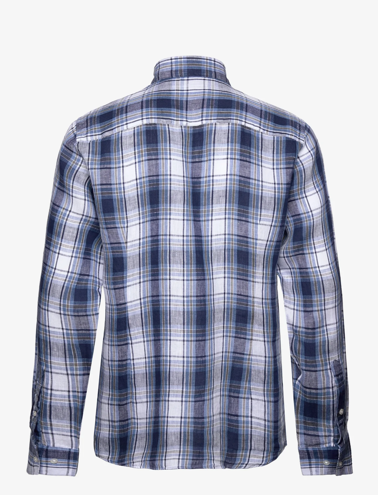 Bruun & Stengade - BS Leganés Casual Modern Fit Shirt - pellavakauluspaidat - blue - 1