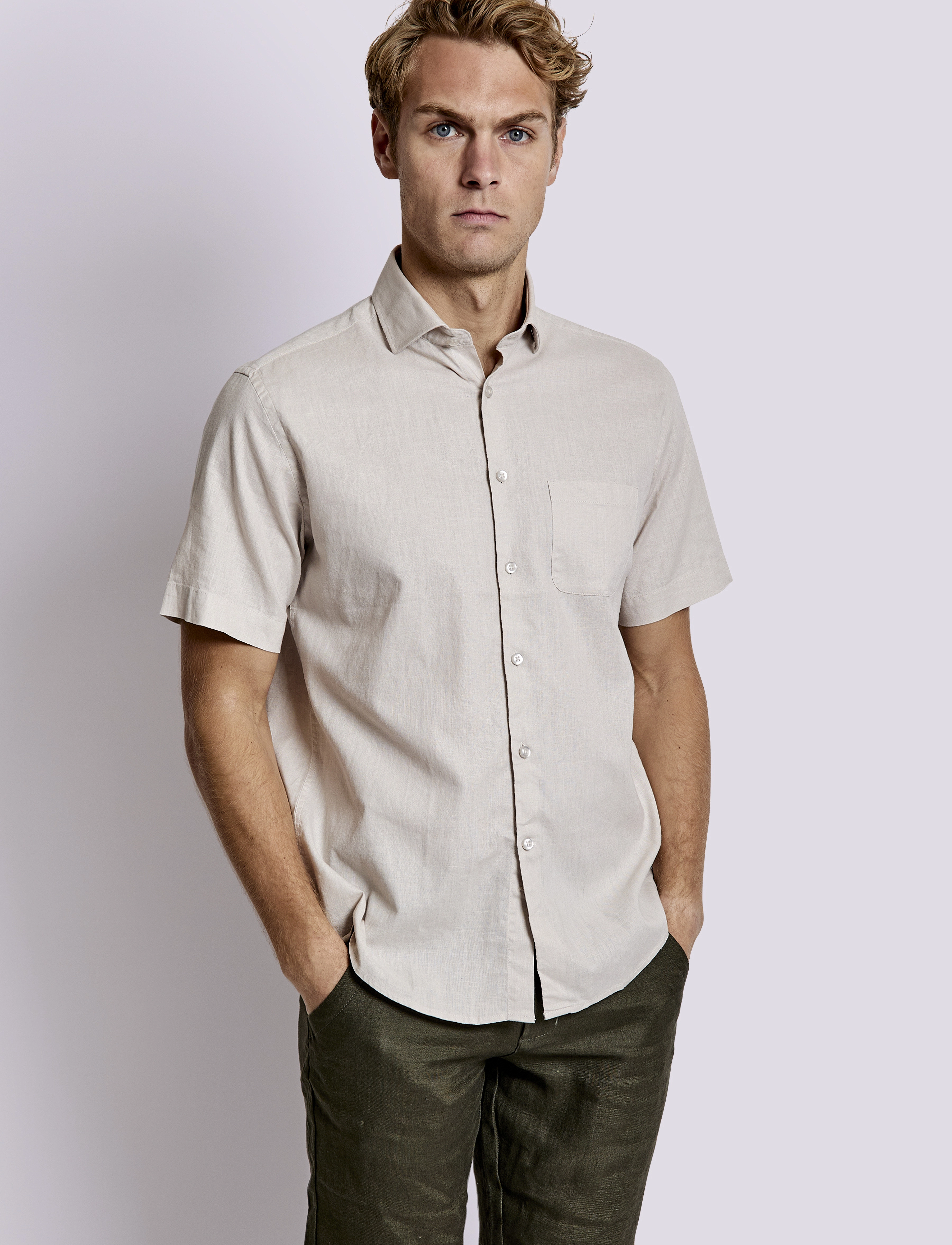 Bruun & Stengade - BS Gandia Casual Modern Fit Shirt - cream - 3