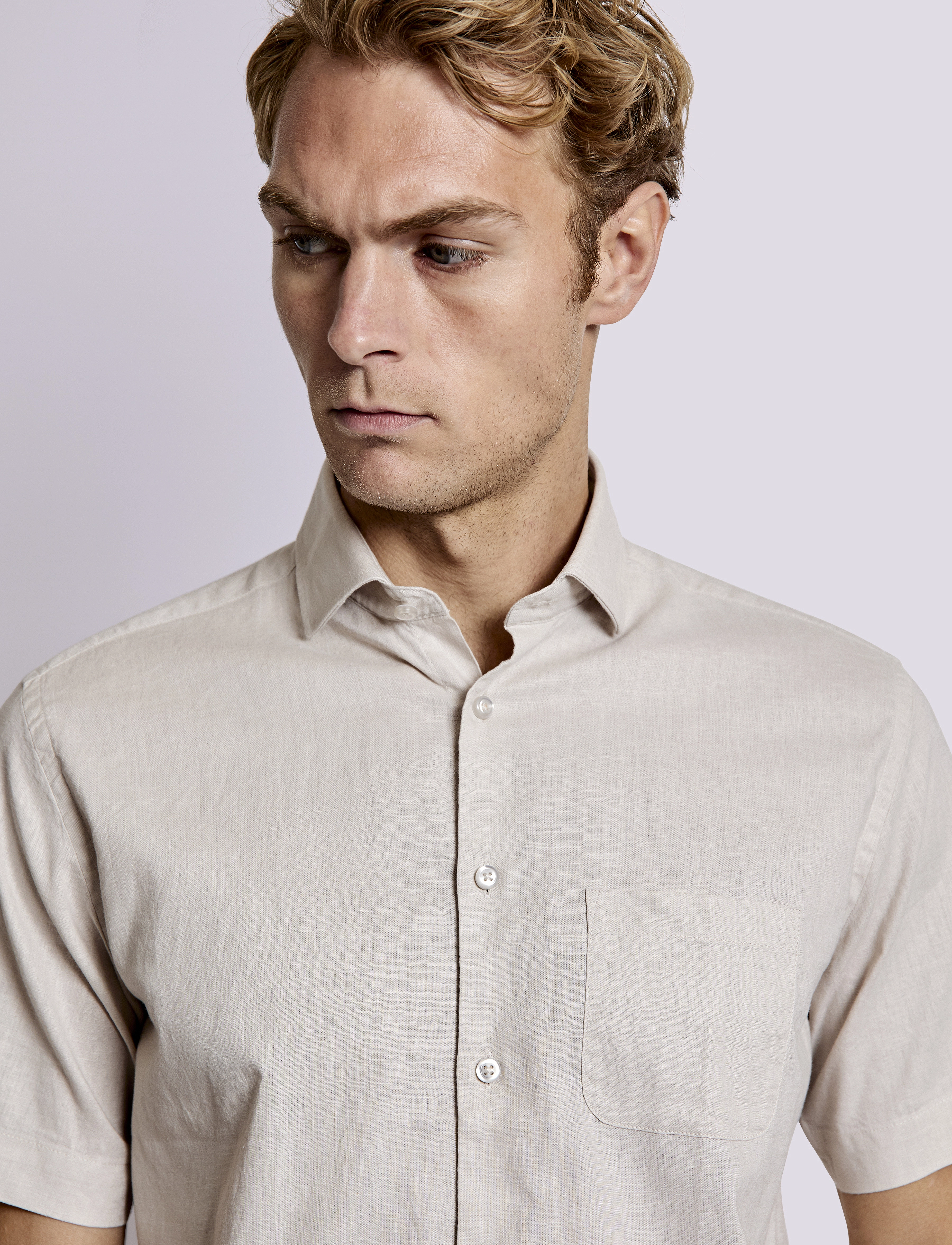 Bruun & Stengade - BS Gandia Casual Modern Fit Shirt - cream - 5