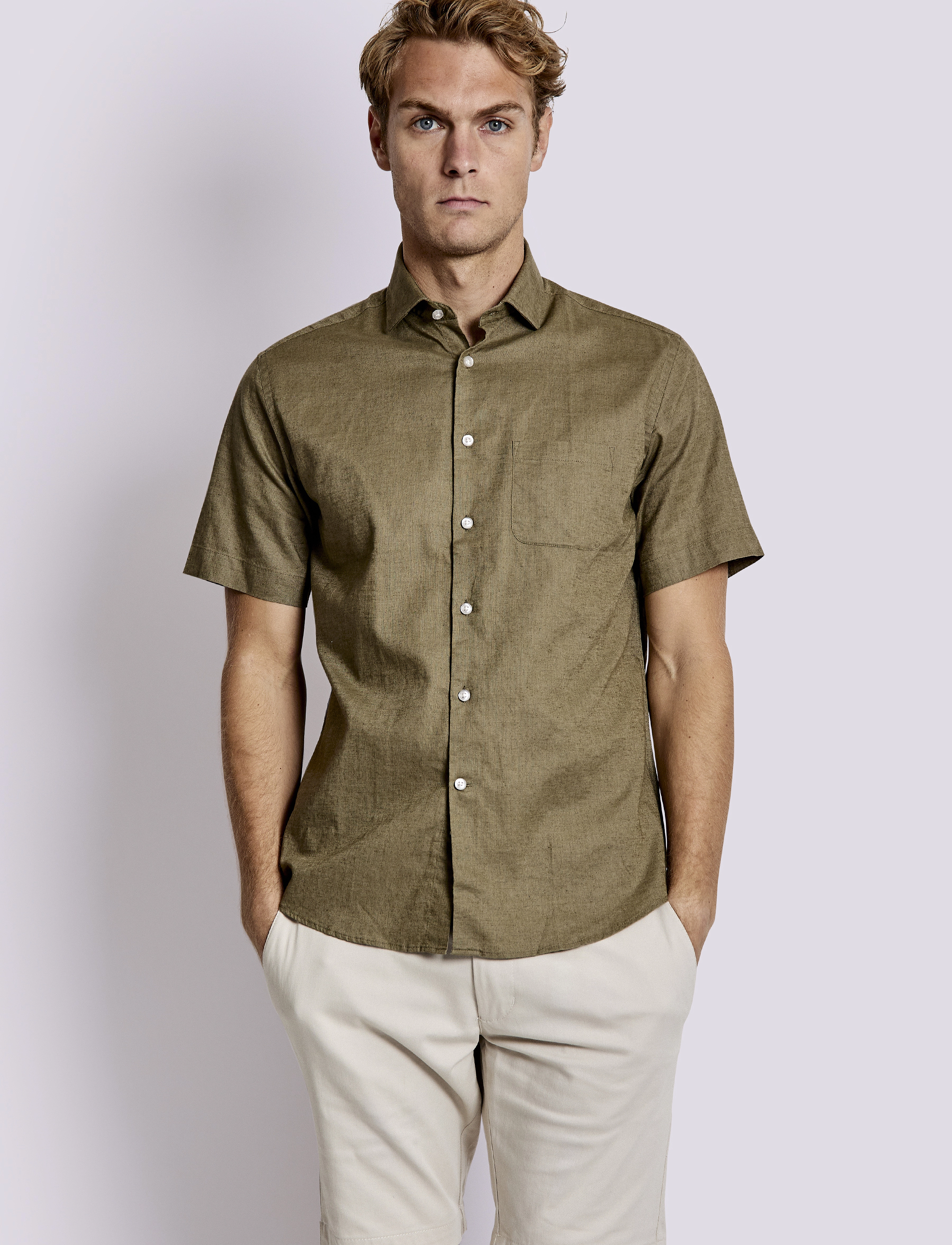 Bruun & Stengade - BS Gandia Casual Modern Fit Shirt - green - 3