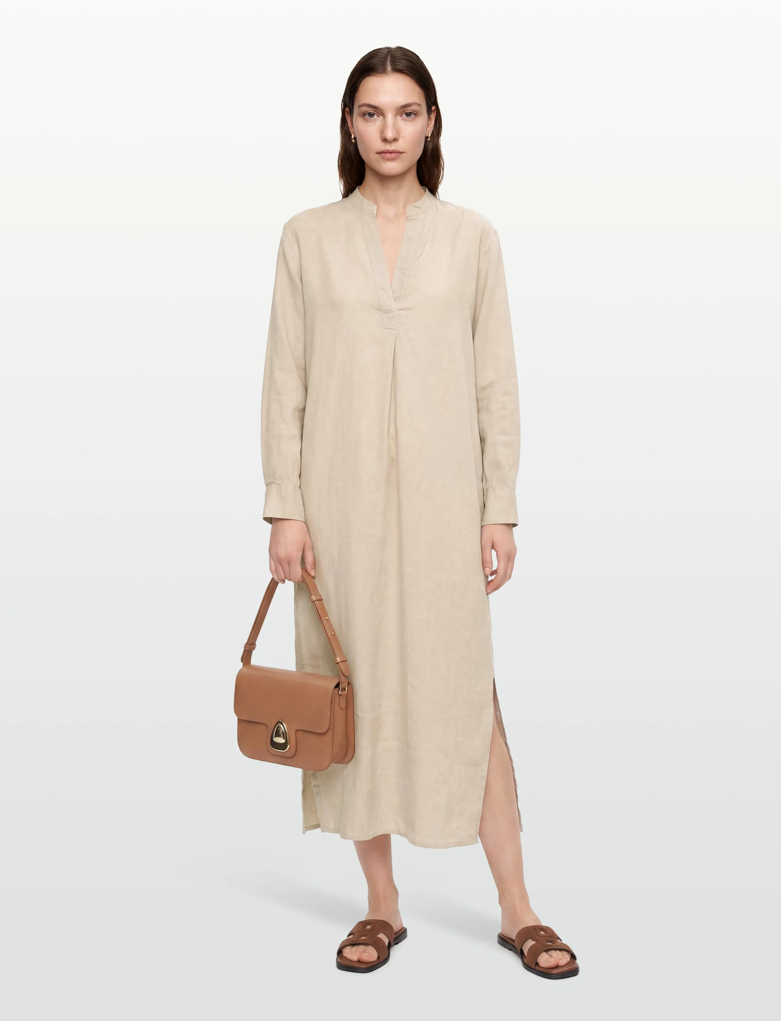 Bruun & Stengade BS Catalina Dress - Maxikleider - BEIGE / beige
