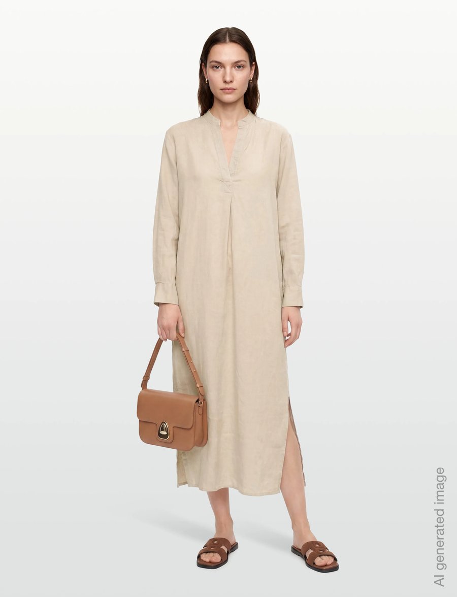 Bruun & Stengade - BS Catalina Dress - maksikleidid - beige - 0
