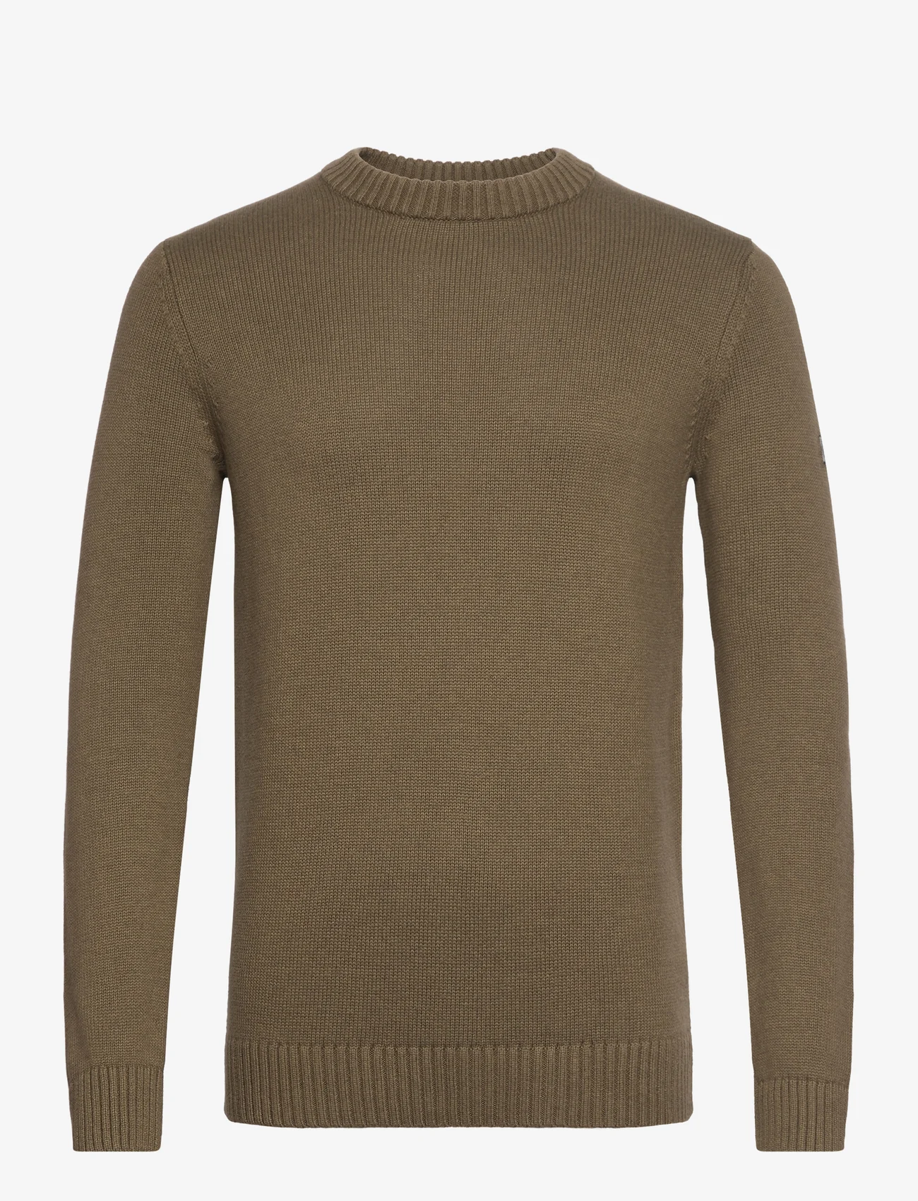 Bruun & Stengade - BS Halfdan Regular Fit Knitwear - knitted round necks - army - 0