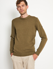 Bruun & Stengade - BS Halfdan Regular Fit Knitwear - knitted round necks - army - 2