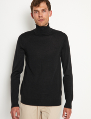 Bruun & Stengade - BS Saturn Regular Fit Knitwear - džemperi ar augstu apkakli - black - 3