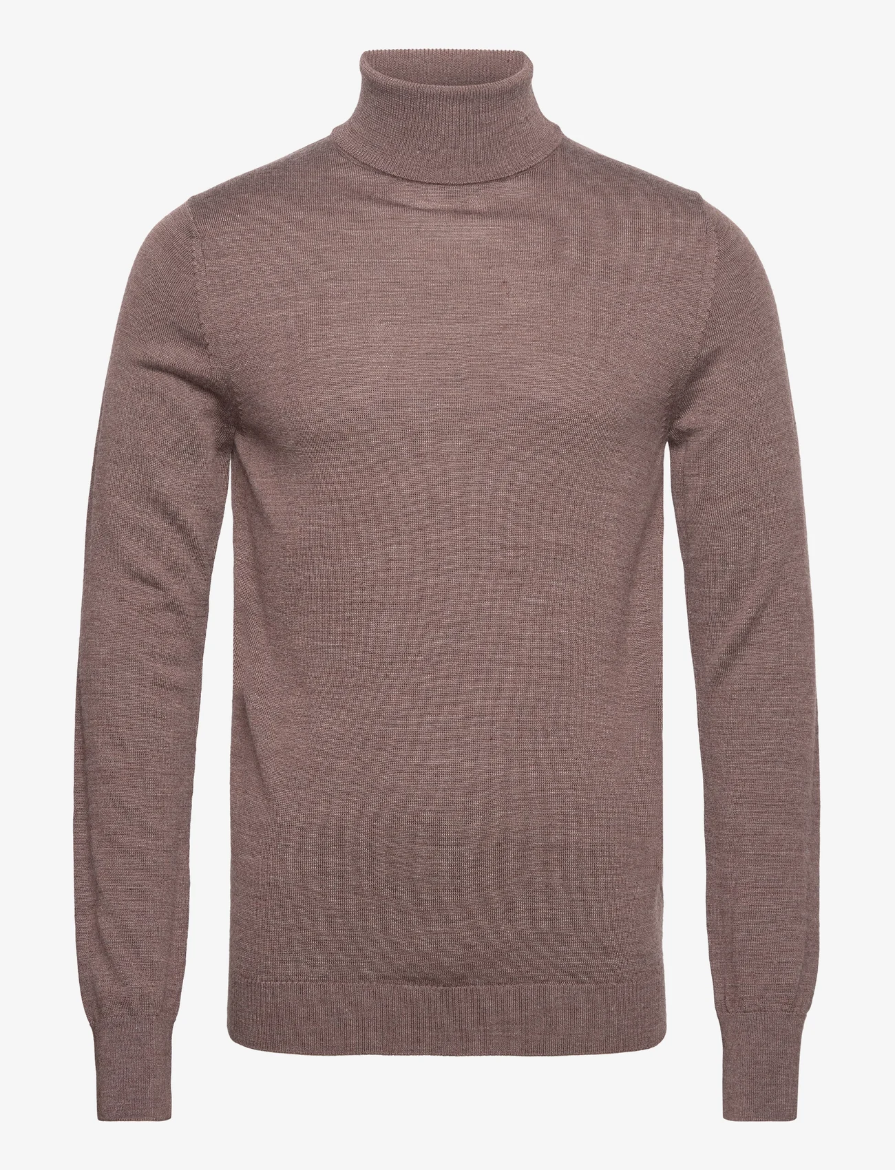 Bruun & Stengade - BS Saturn Regular Fit Knitwear - džemperi ar augstu apkakli - brown - 0
