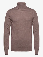 Bruun & Stengade - BS Saturn Regular Fit Knitwear - džemperi ar augstu apkakli - brown - 0