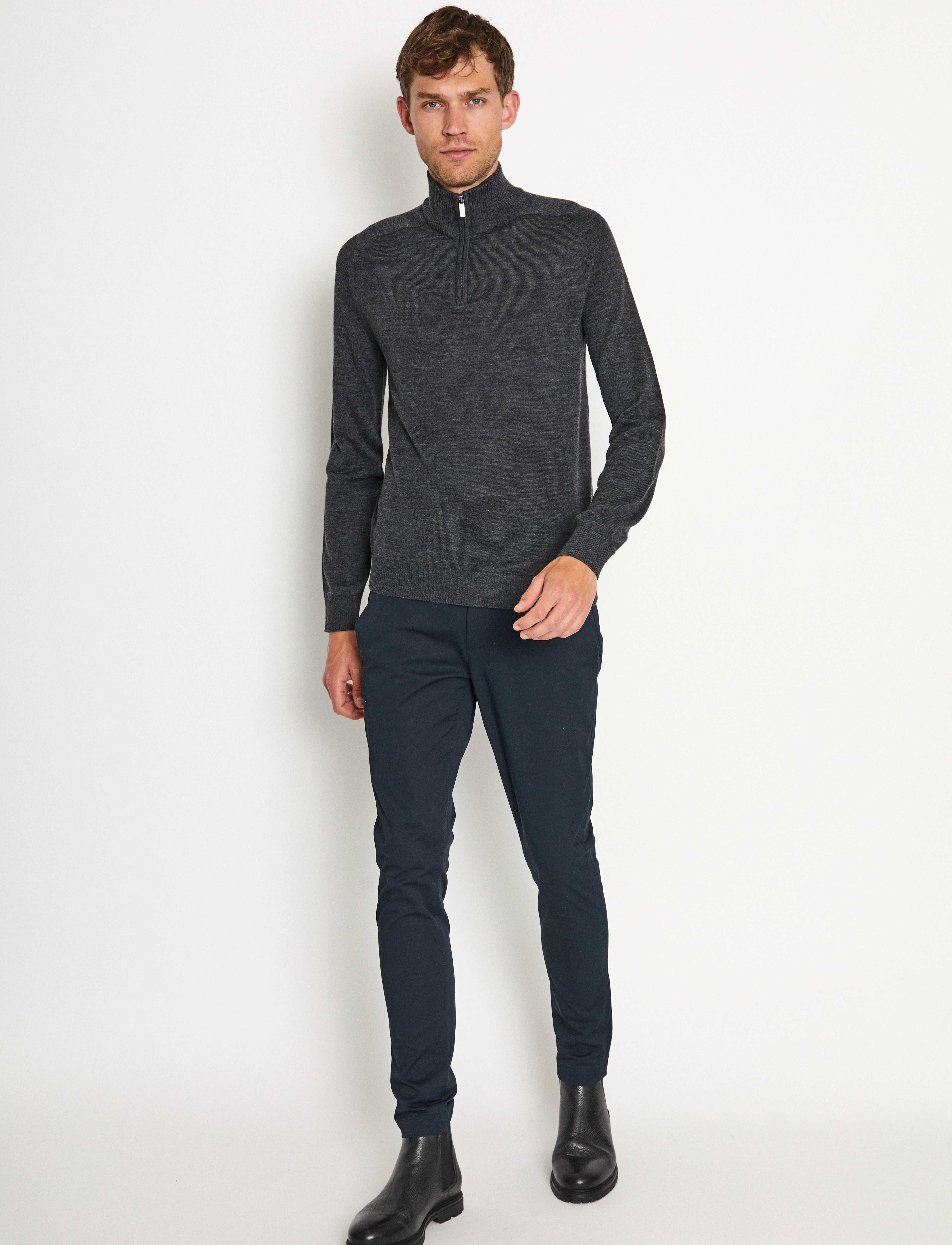 Bruun & Stengade - BS Pelle Regular Fit Knitwear - grey - 2