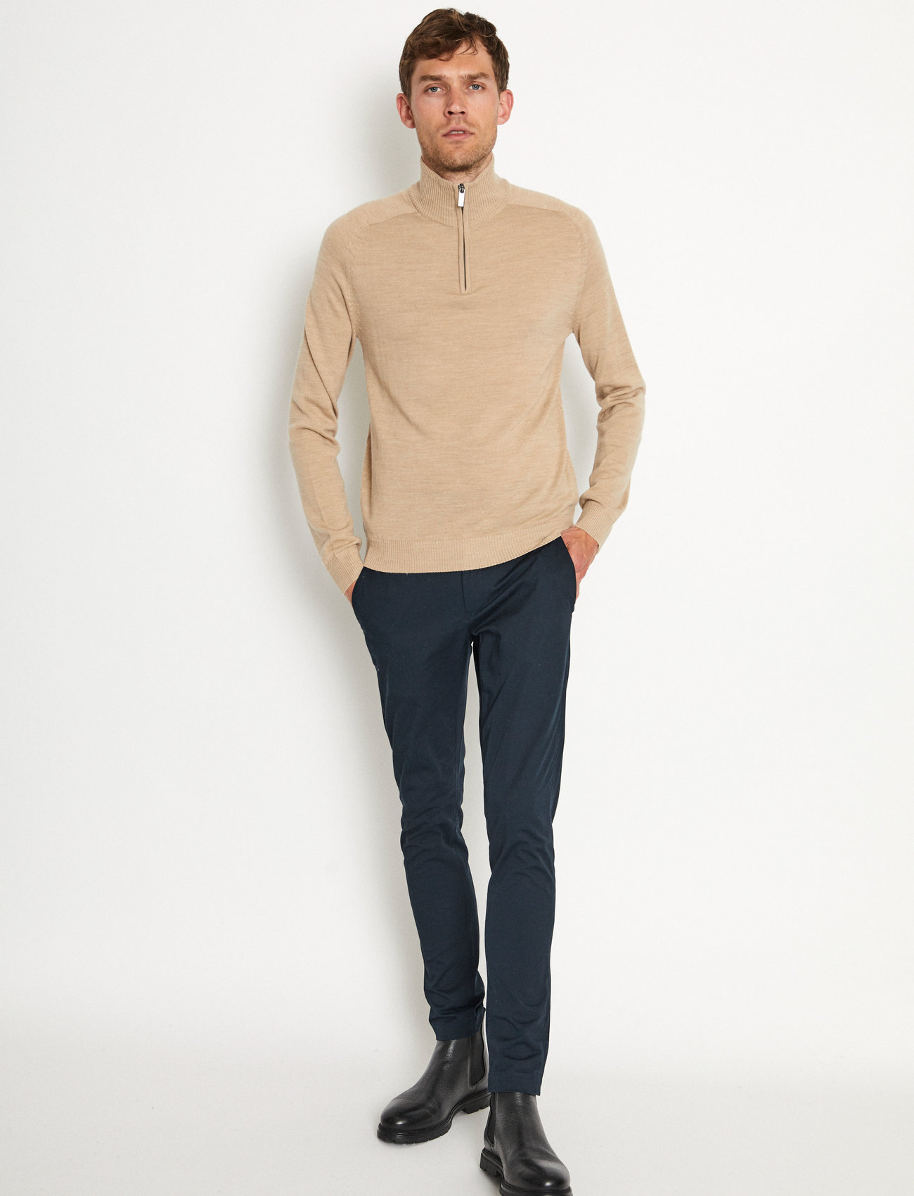 Bruun & Stengade - BS Pelle Regular Fit Knitwear - herren - sand - 1