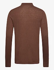 Bruun & Stengade - BS Felix Regular Fit Knitwear - trikotažiniai polo marškinėliai - tobacco - 2