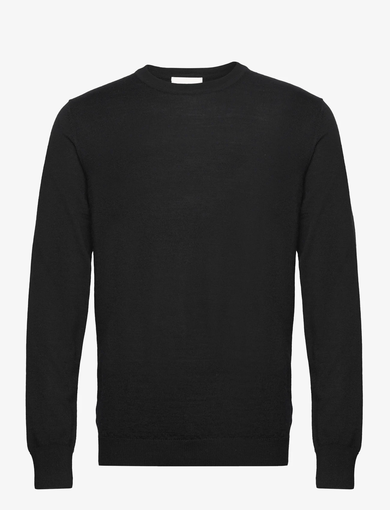 Bruun & Stengade - BS Sanjay Regular Fit Knitwear - adījumi ar apaļu kakla izgriezumu - black - 0
