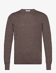 Bruun & Stengade - BS Sanjay Regular Fit Knitwear - megztinis su apvalios formos apykakle - brown - 0