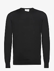 Bruun & Stengade - BS Jenkins Regular Fit Knitwear - strik med v-hals - black - 0