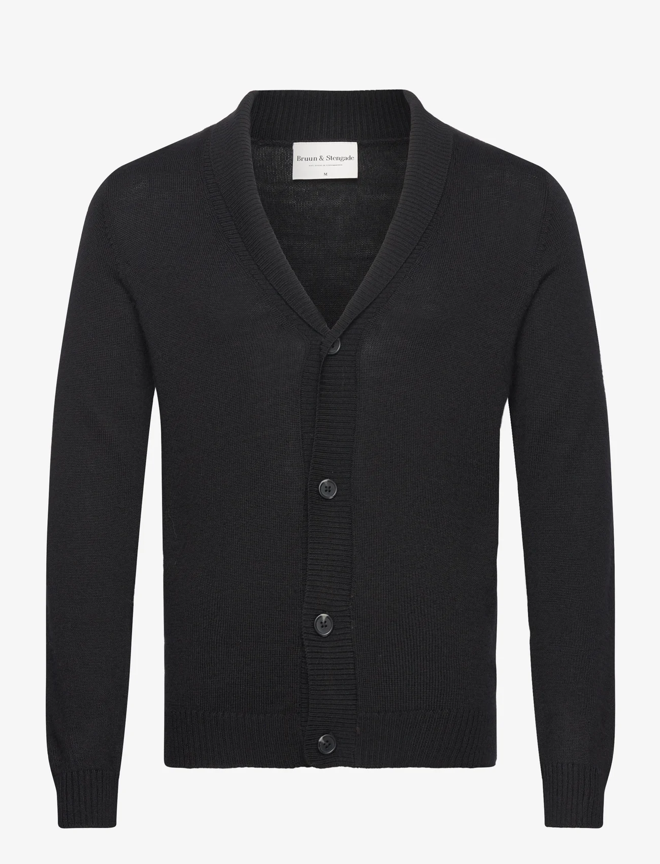 Bruun & Stengade - BS Nohr Regular Fit Knitwear - cardigans - black - 0