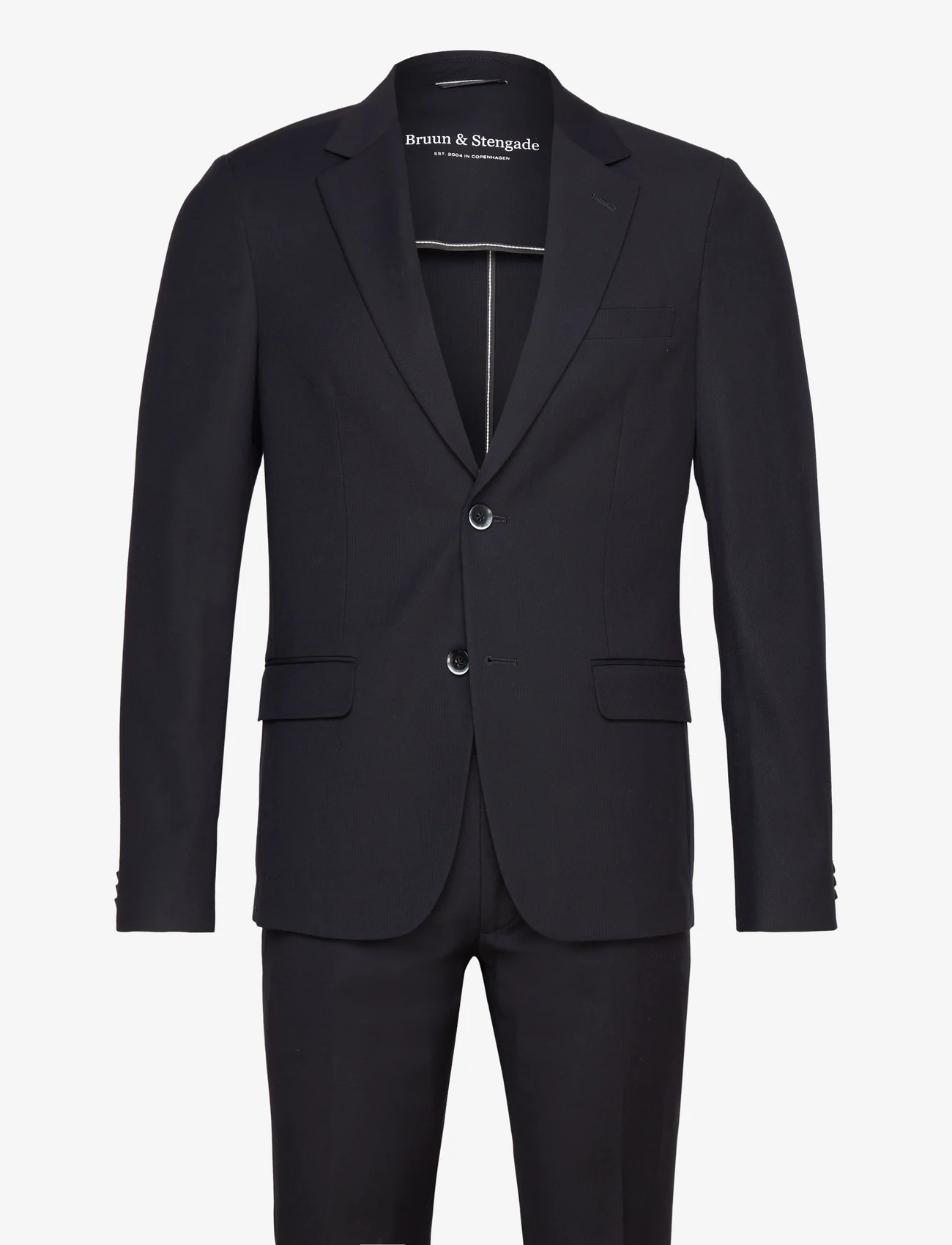 Bruun & Stengade - BS Marin Slim Fit Suit Set - zweireiher anzüge - black - 0