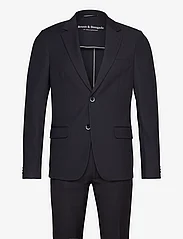 Bruun & Stengade - BS Marin Slim Fit Suit Set - kahe rinnatisega ülikonnad - black - 0
