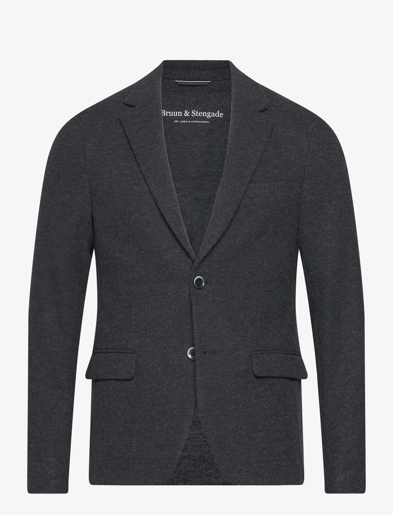 Bruun & Stengade - BS Mendocino Slim Fit Blazer - dobbeltspente blazere - dark grey - 0