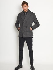Bruun & Stengade - BS Montana Slim Fit Coat - wool jackets - dark grey - 2