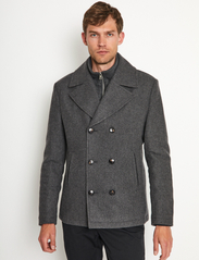 Bruun & Stengade - BS Montana Slim Fit Coat - wool jackets - dark grey - 3