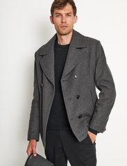 Bruun & Stengade - BS Montana Slim Fit Coat - wool jackets - dark grey - 8