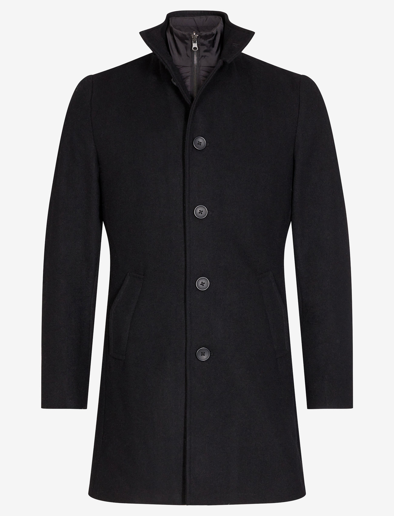 Bruun & Stengade - BS Ontario Slim Fit Coat - vinterjackor - black - 0