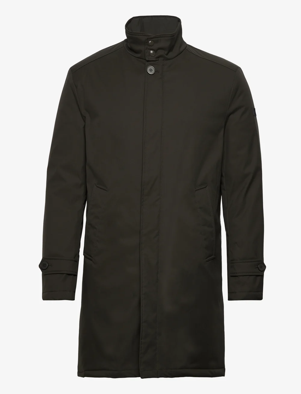 Mens slim fit funnel 2025 neck coat