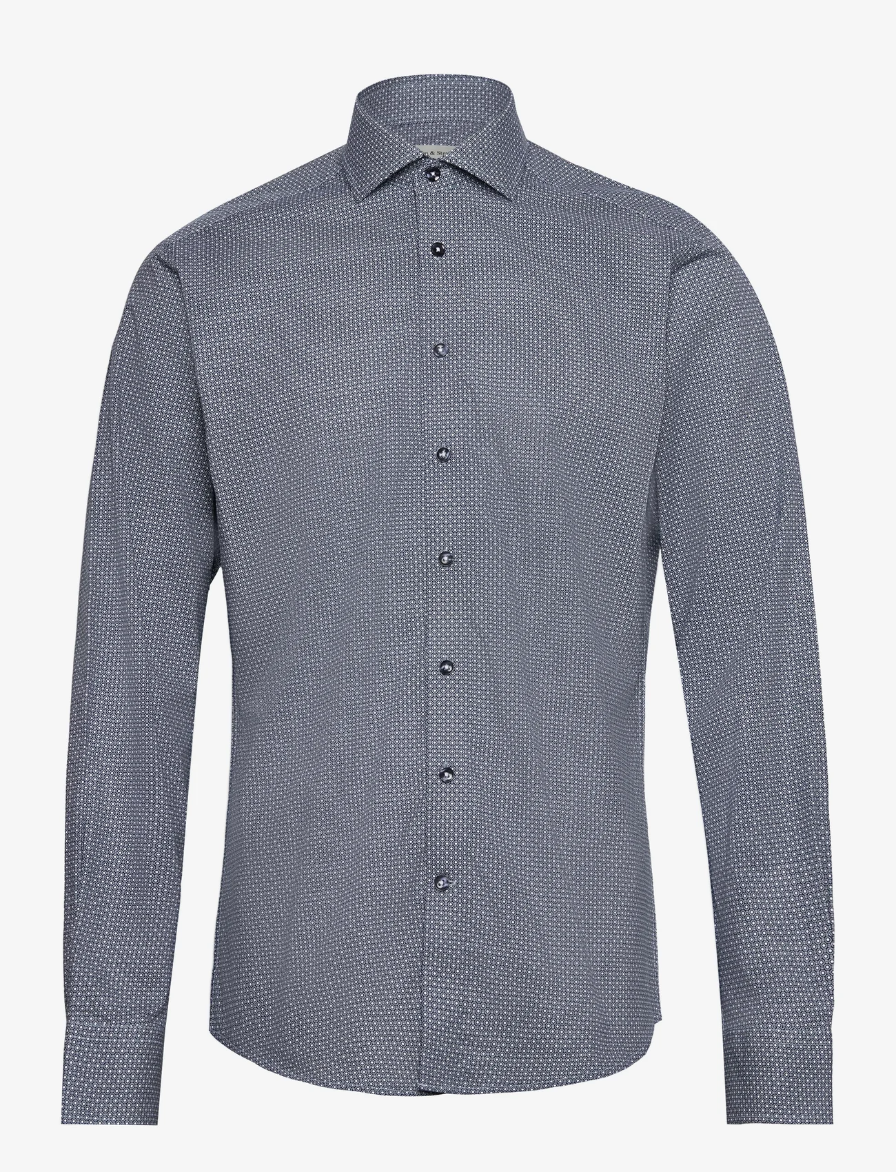 Bruun & Stengade - BS Magnus Slim Fit Shirt - business skjortor - grey - 0