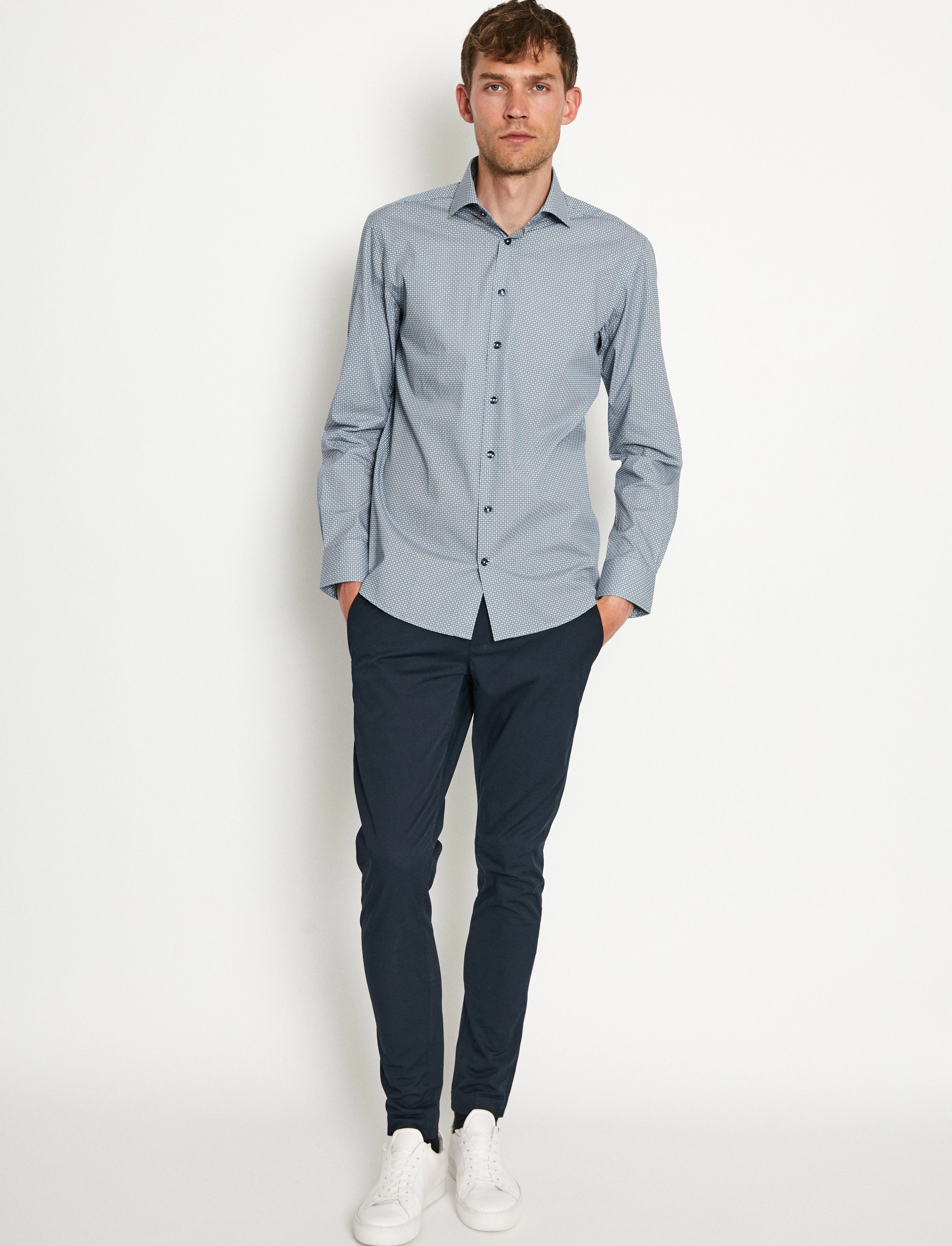 Bruun & Stengade - BS Magnus Slim Fit Shirt - grey - 3