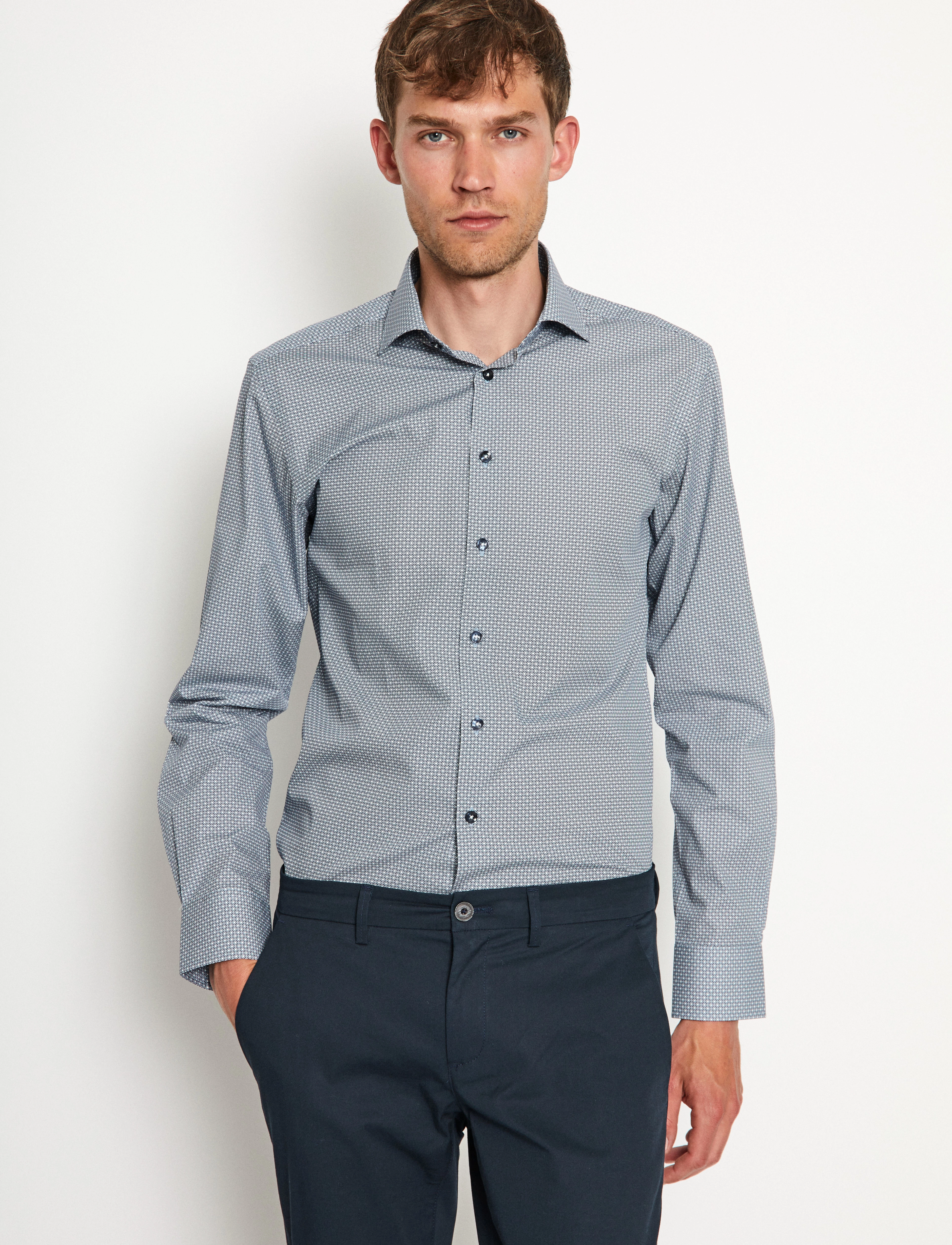 Bruun & Stengade - BS Magnus Slim Fit Shirt - grey - 4