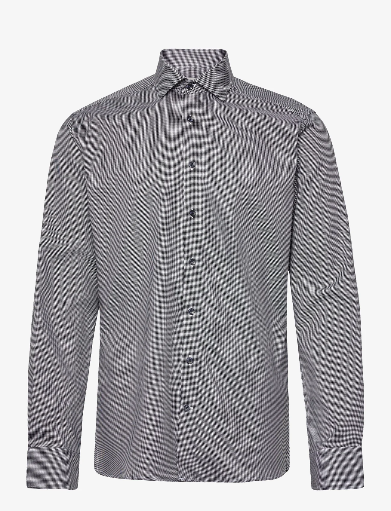 Bruun & Stengade - BS Owain Slim Fit Shirt - languoti marškiniai - grey - 0