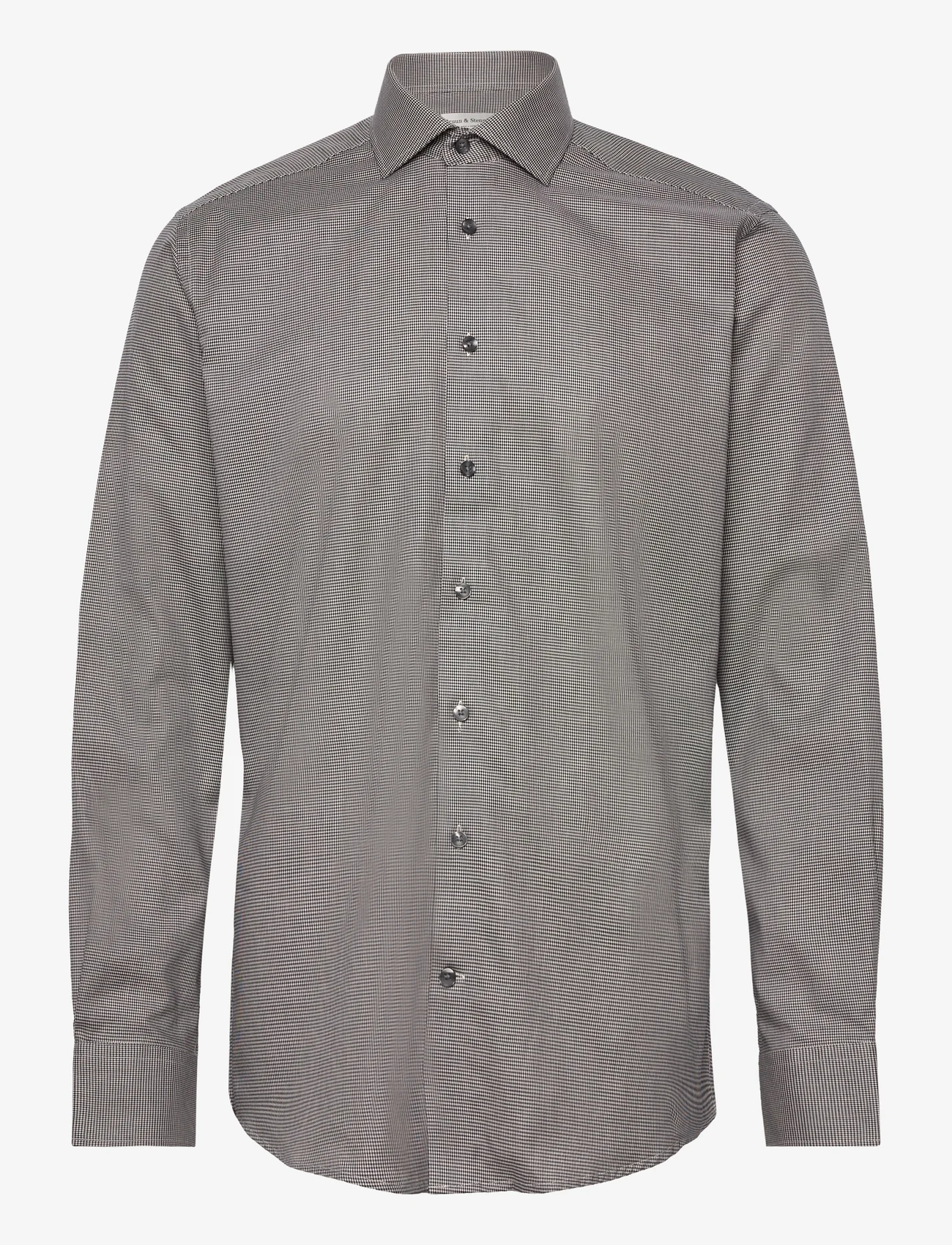 Bruun & Stengade - BS Rigoberto Slim Fit Shirt - rutiga skjortor - brown - 0