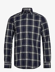 Bruun & Stengade - BS Tony Slim Fit Shirt - rutiga skjortor - dark blue - 0