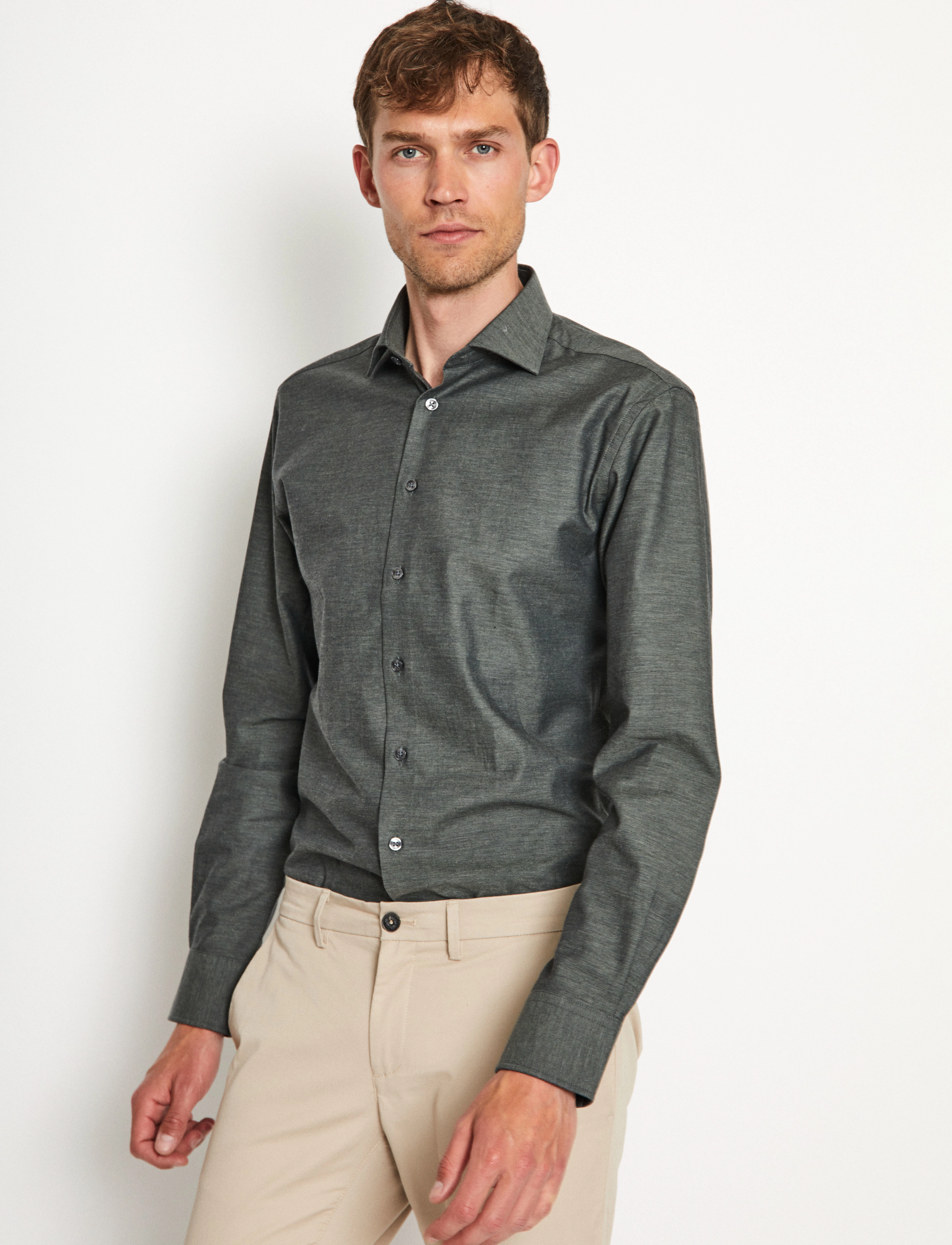 Bruun & Stengade - BS Ben Slim Fit Shirt - green - 4