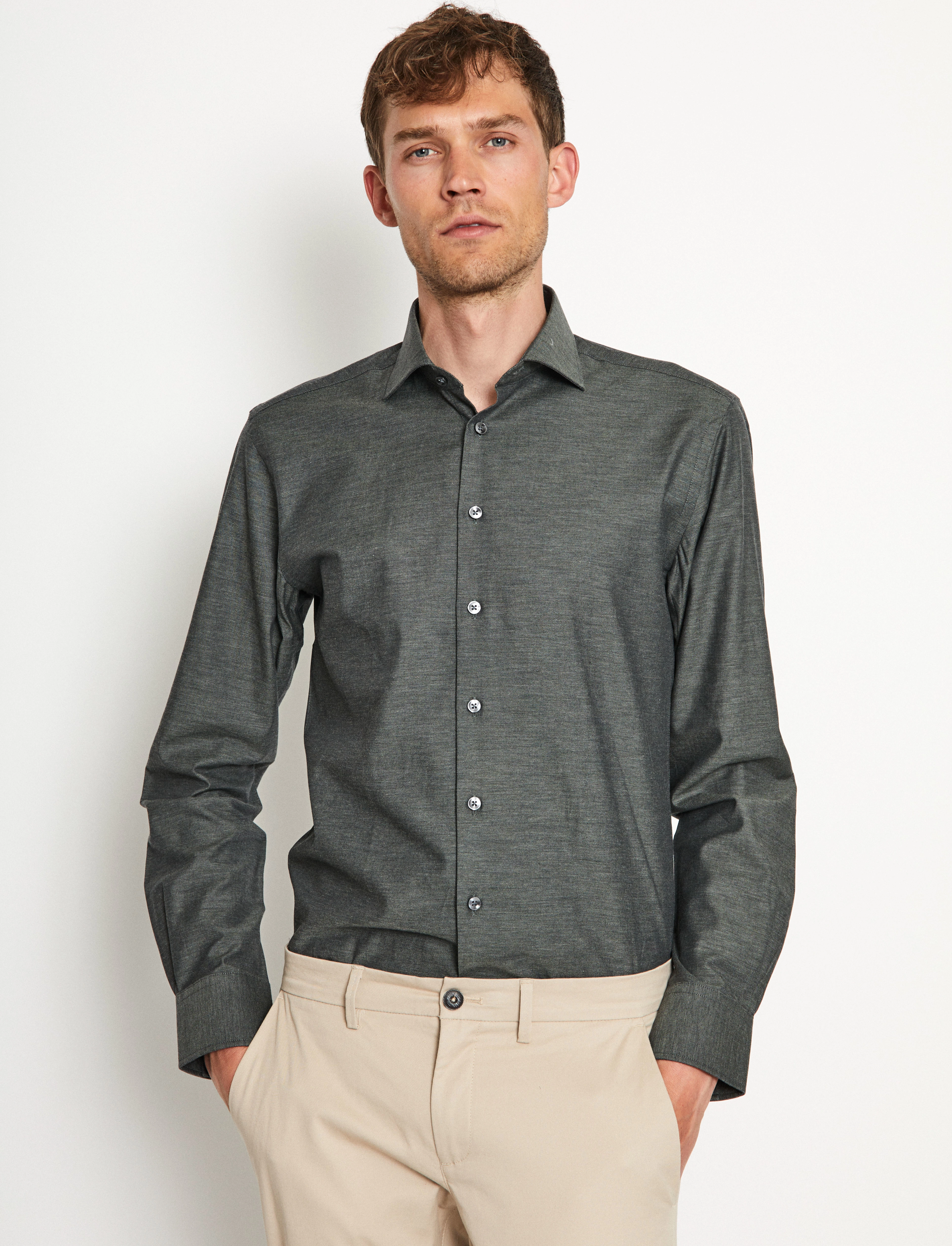 Bruun & Stengade - BS Ben Slim Fit Shirt - green - 5