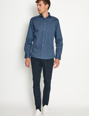 Bruun & Stengade - BS Edvald Slim Fit Shirt - basic skjortor - dark blue - 2
