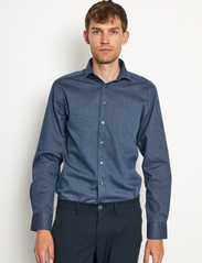 Bruun & Stengade - BS Edvald Slim Fit Shirt - basic skjorter - dark blue - 4