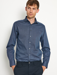 Bruun & Stengade - BS Edvald Slim Fit Shirt - peruskauluspaidat - dark blue - 5