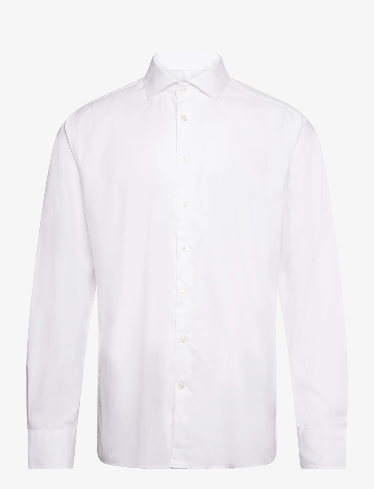 Bruun & Stengade - BS Karl Slim Fit Shirt - peruskauluspaidat - white - 0