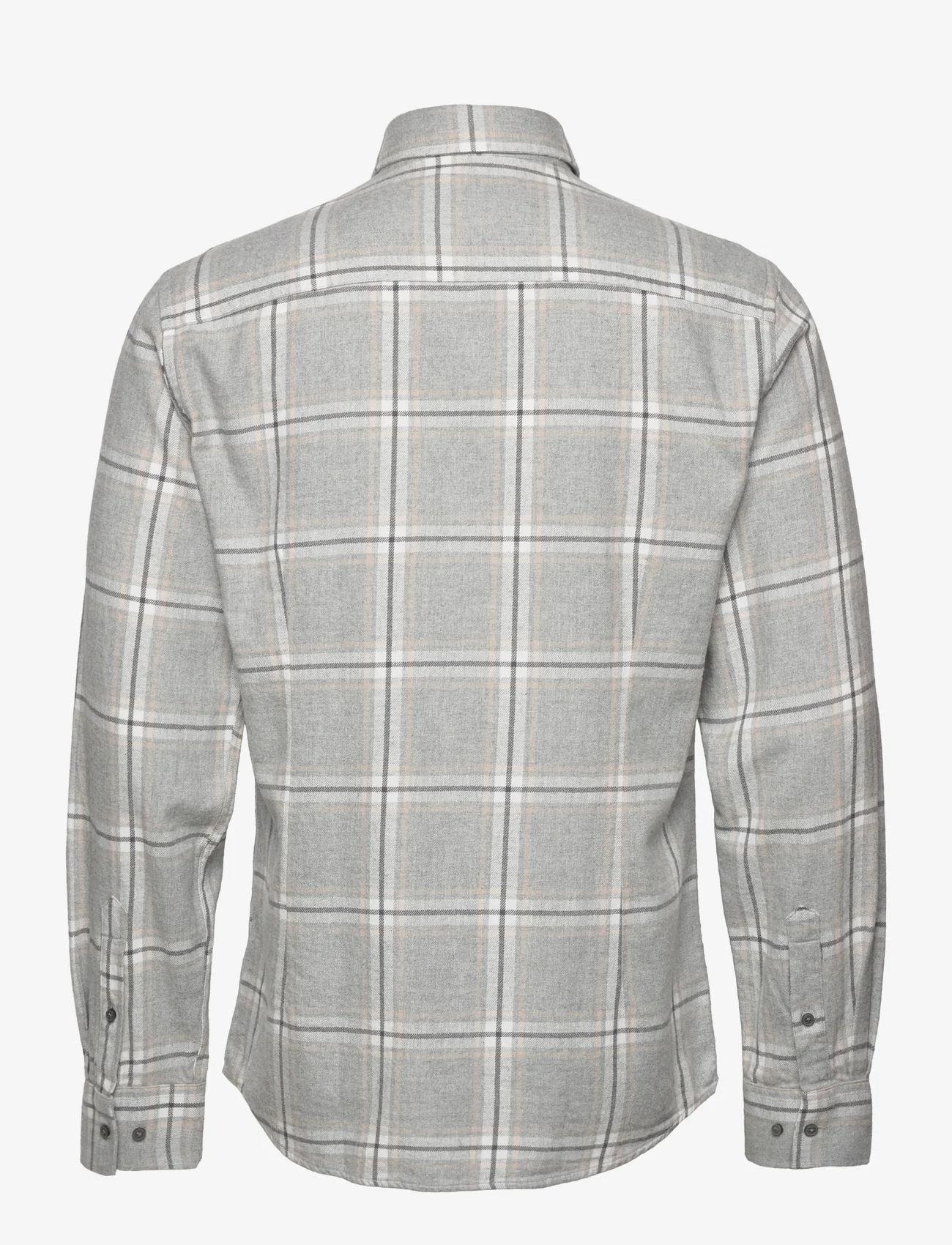 Bruun & Stengade - BS Langer Casual Slim Fit Shirt - ternede skjorter - light grey - 1